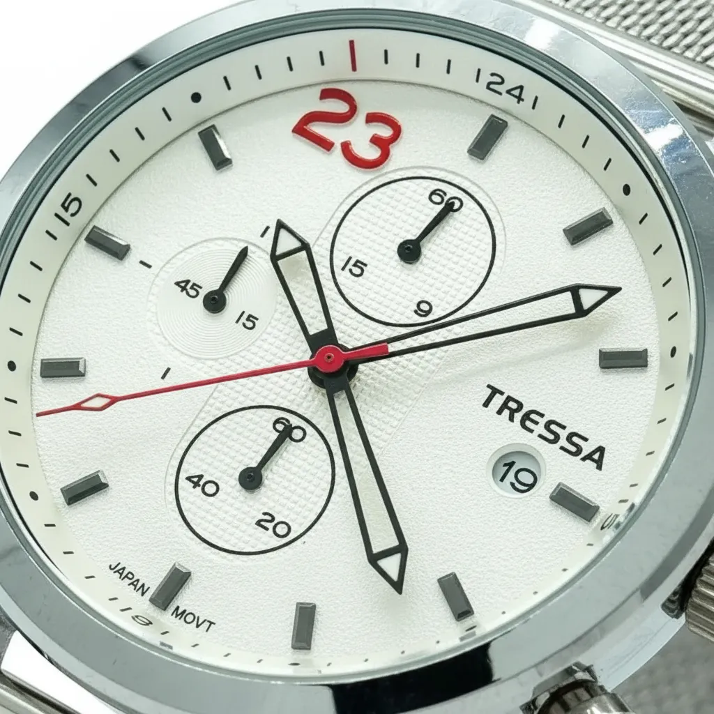 Reloj Tressa Elon Acero Plateado 50m Hombre Cuarzo - Imagen 2