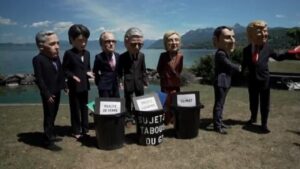 Protestas y enfrentamientos con la fuerza pública previo a la cumbre del G7 en Ginebra
